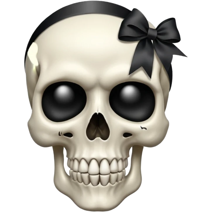 BLACK RIBBON SKULL emoji