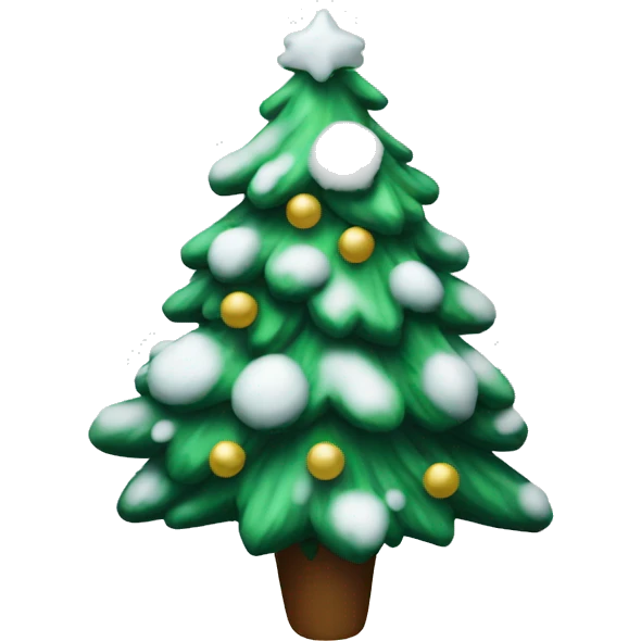 A Christmas tree with snow on it  emoji