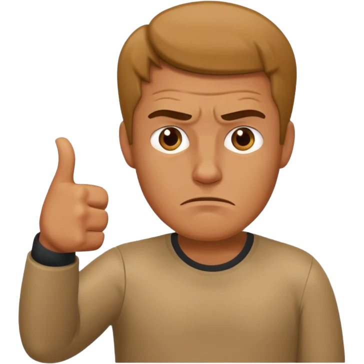 man giving a thumbs-down emoji