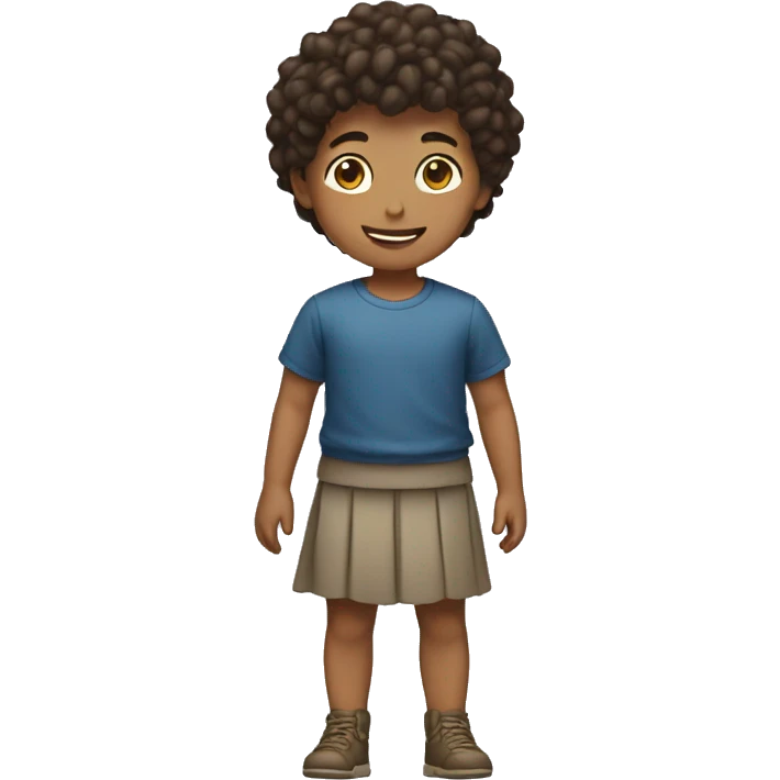 Boy waring top and skirt  emoji