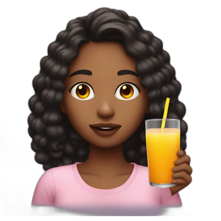 Girls with juice acting weird emoji