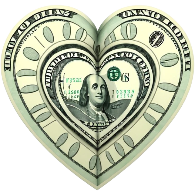 pazzle heart dollars emoji