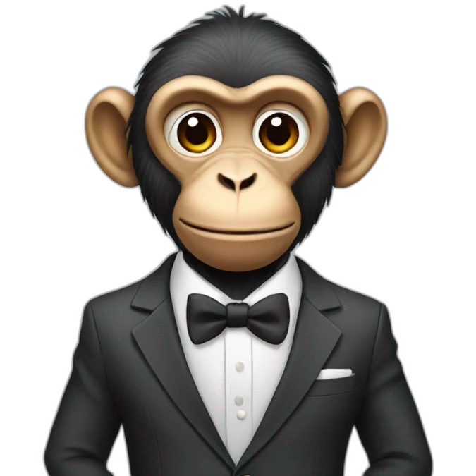 monkey wearing suit emoji