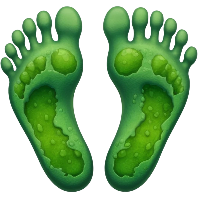 bottom feet with full of molds emoji