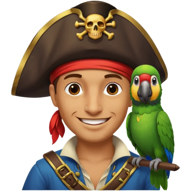 pirate and parrot emoji