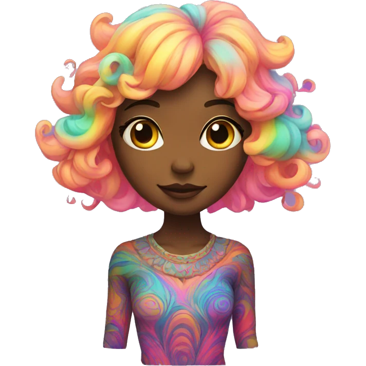 Psychedelic girl emoji