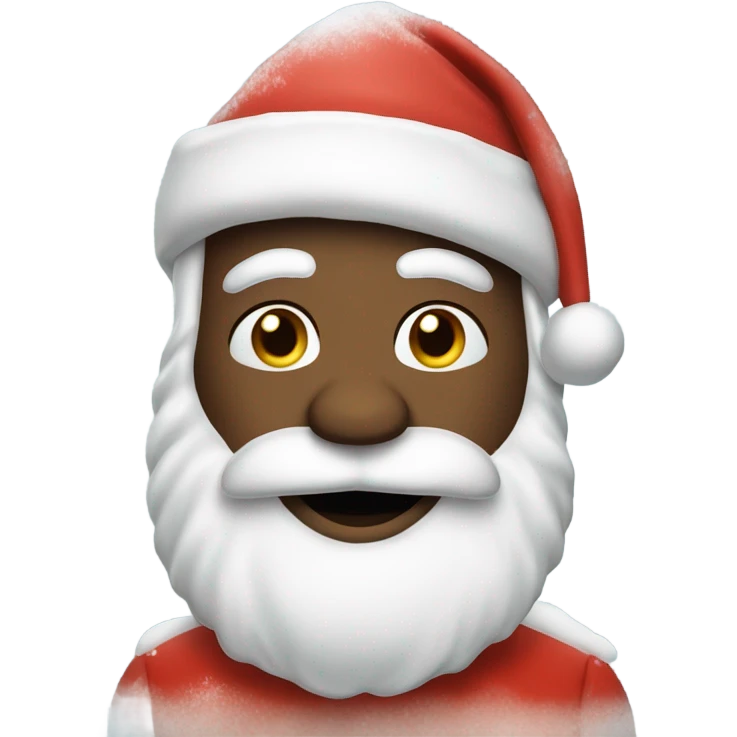 Santa with snow on the end of his nose emoji