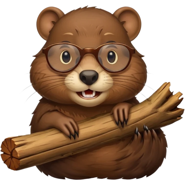 spectacled beaver emoji
