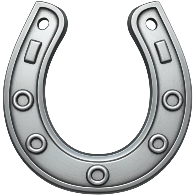 Horseshoe that says good luck  emoji