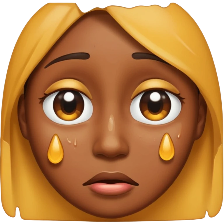 ugly crying face with distorted expression, emoji style emoji