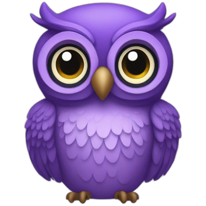 Purple owl emoji