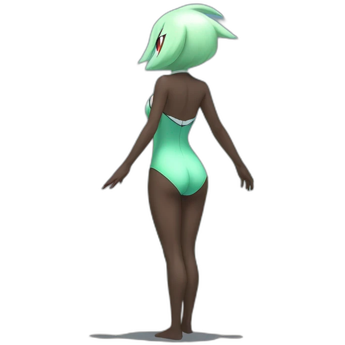 gardevoir pokemon full body pawg small swimsuit back emoji