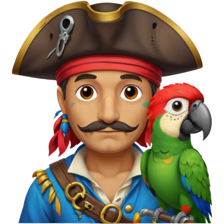 pirate and parrot emoji