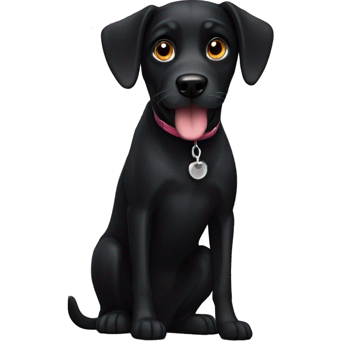 Black dog emoji