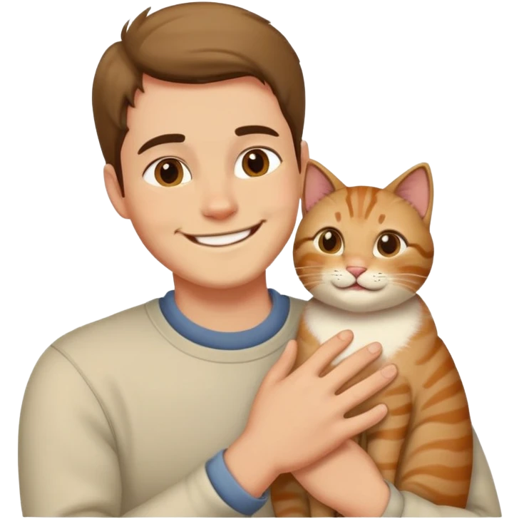 Man petting cat  emoji