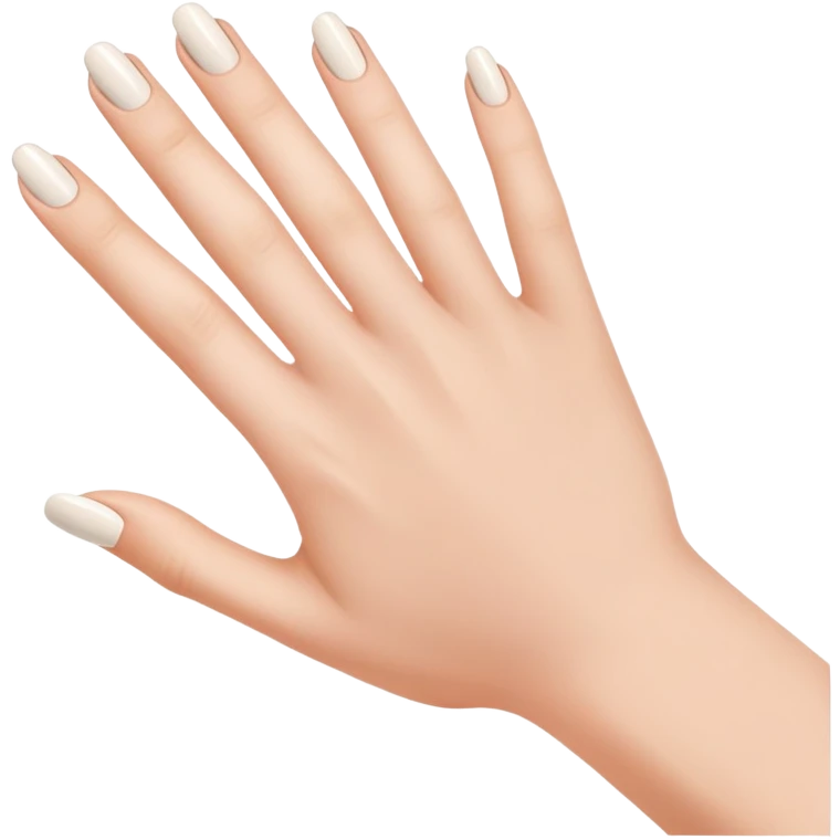 a neat woman's hand without nail art ios style emoji