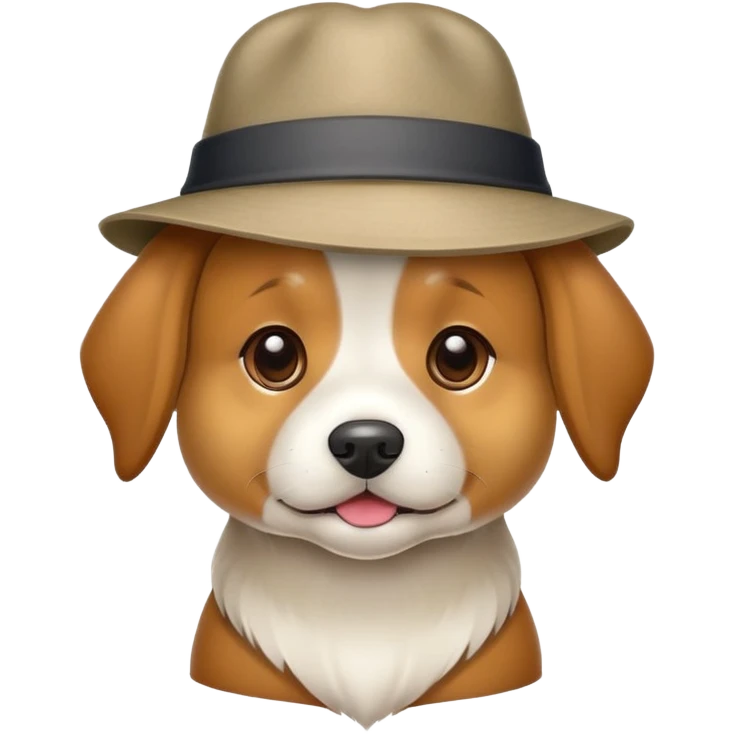 Dog wearing a hat emoji