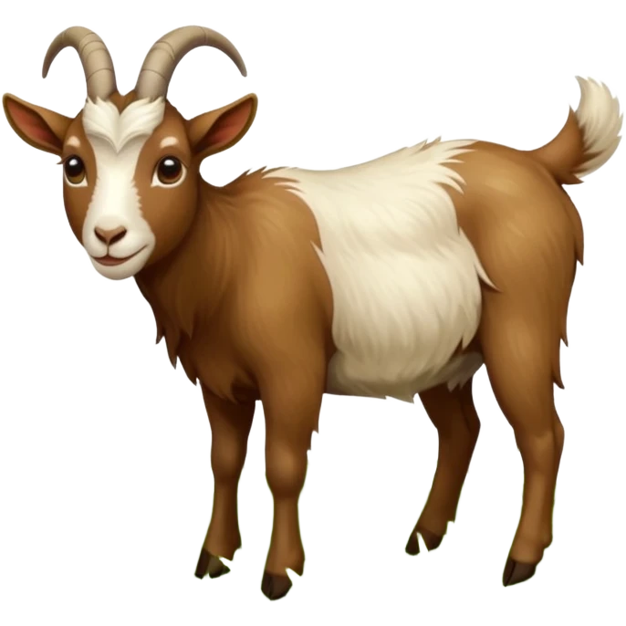 goat in the process of eating grass emoji