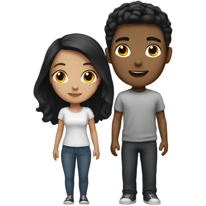 white boy and girl with black hair emoji