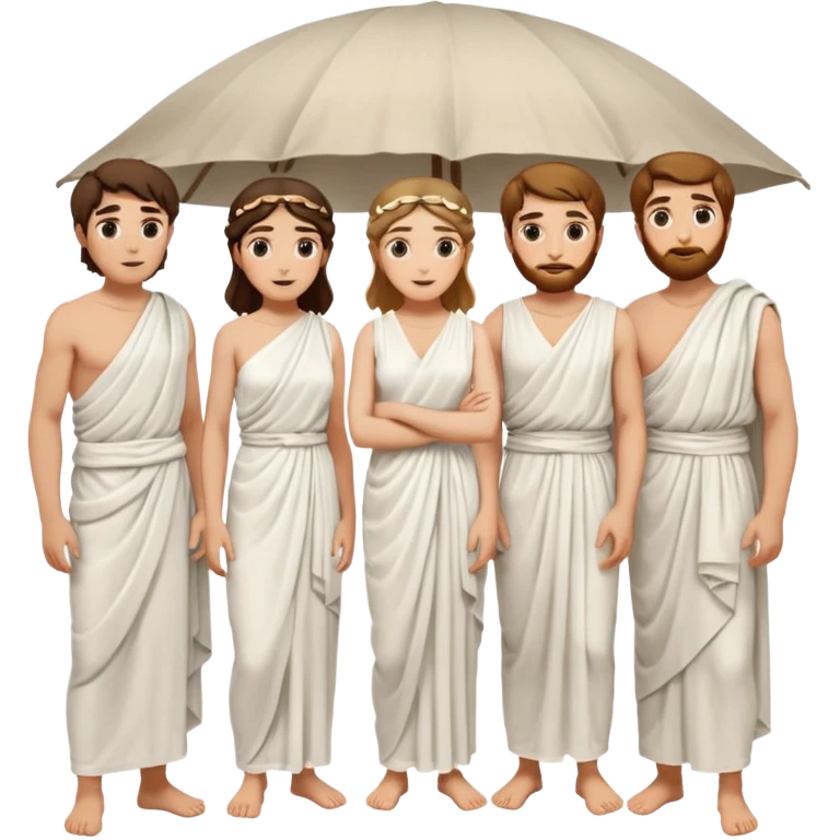group of ancient greek men and women emoji