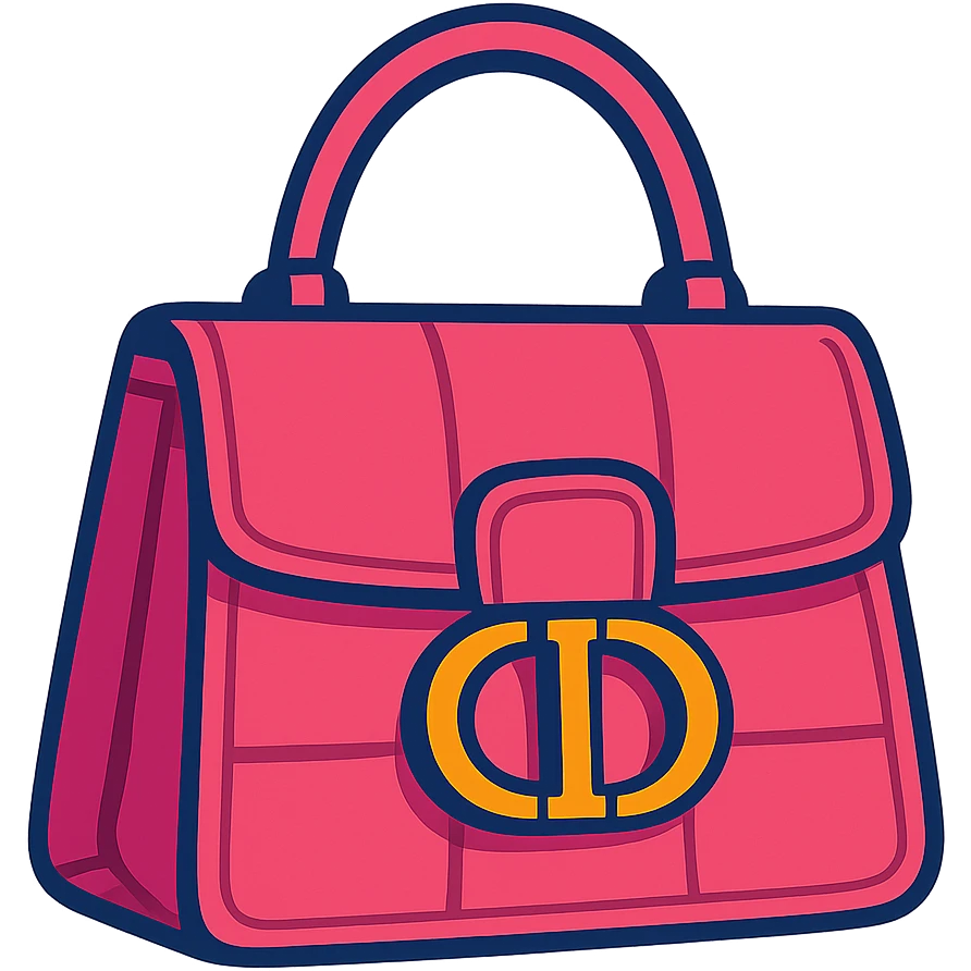 pink designer purse emoji