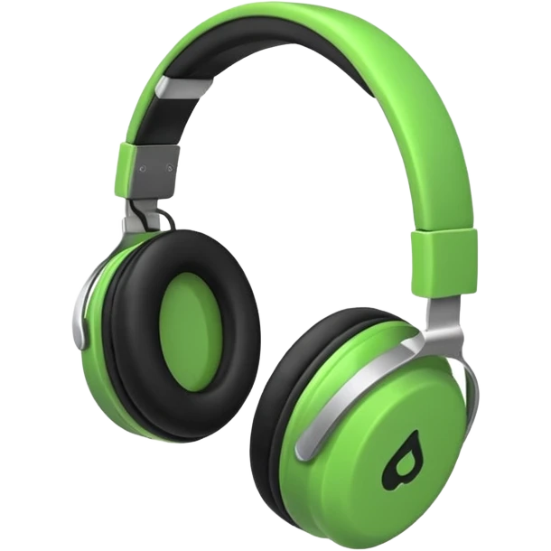 green headphones emoji