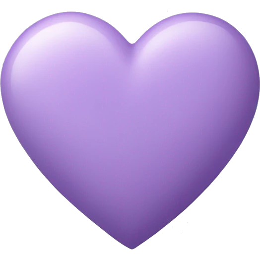 lilac colored heart emoji