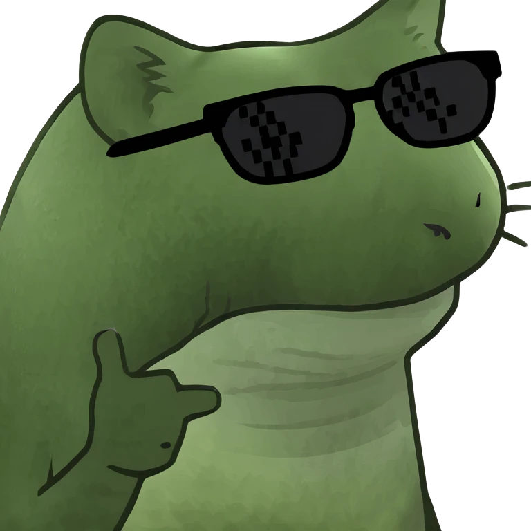 Cat with sunglasses emoji