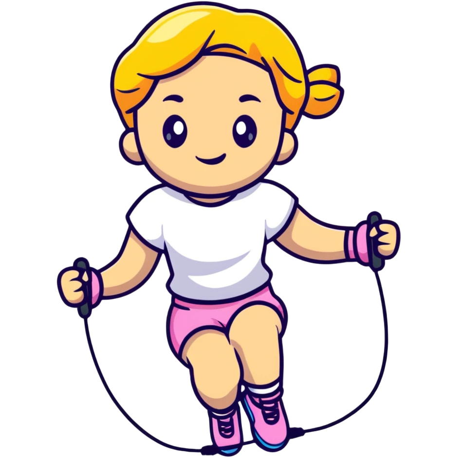 Girl jumping rope emoji