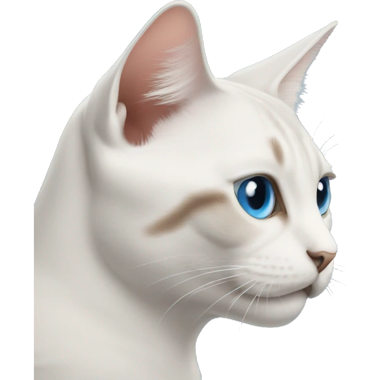 a cat with horn and blueeyes emoji