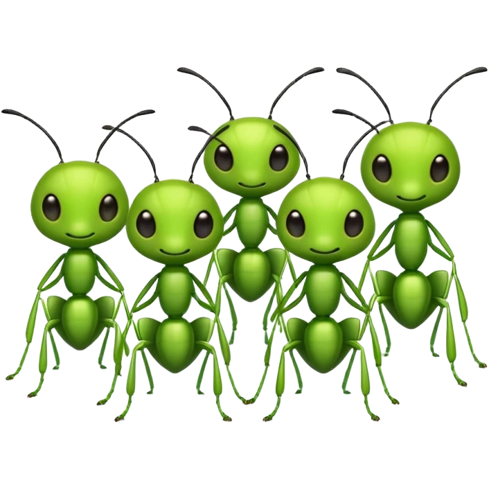 cute green ants emoji
