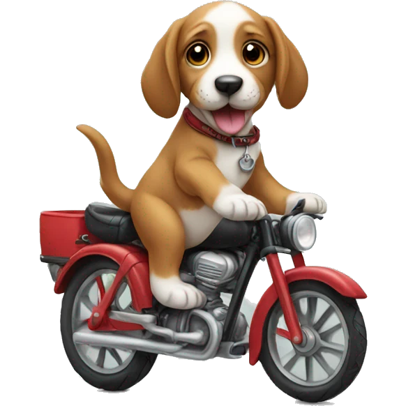 Puppy on a bike emoji