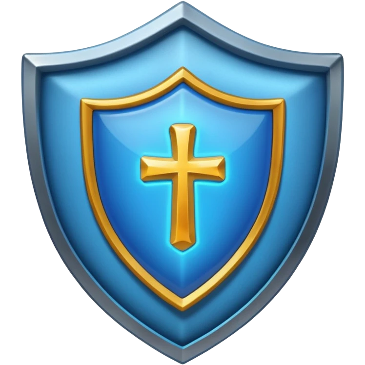 blue shield with a large neon check mark in the center emoji