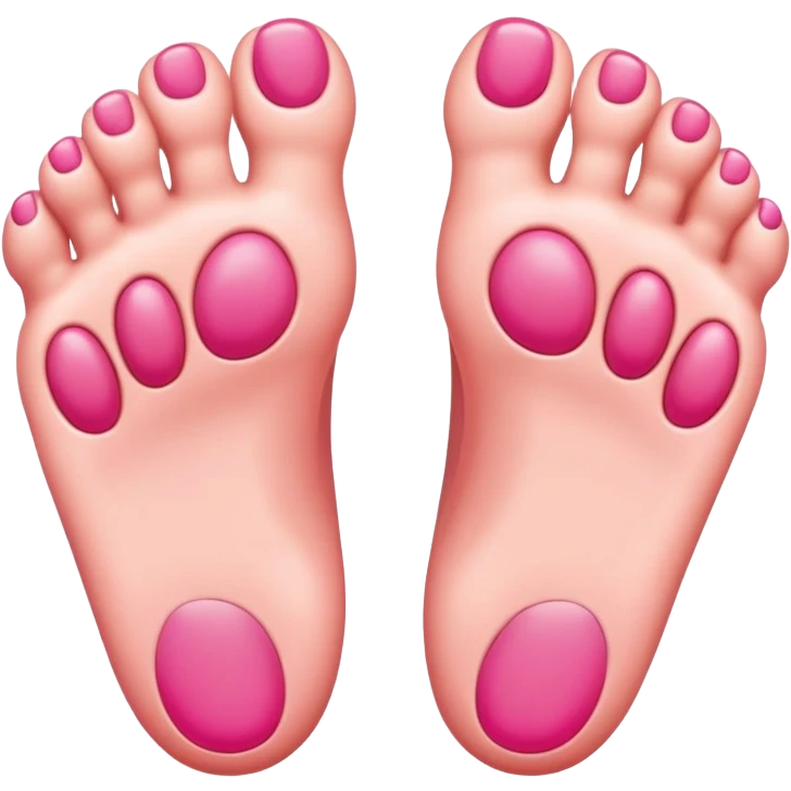 cartoon foot with toes emoji