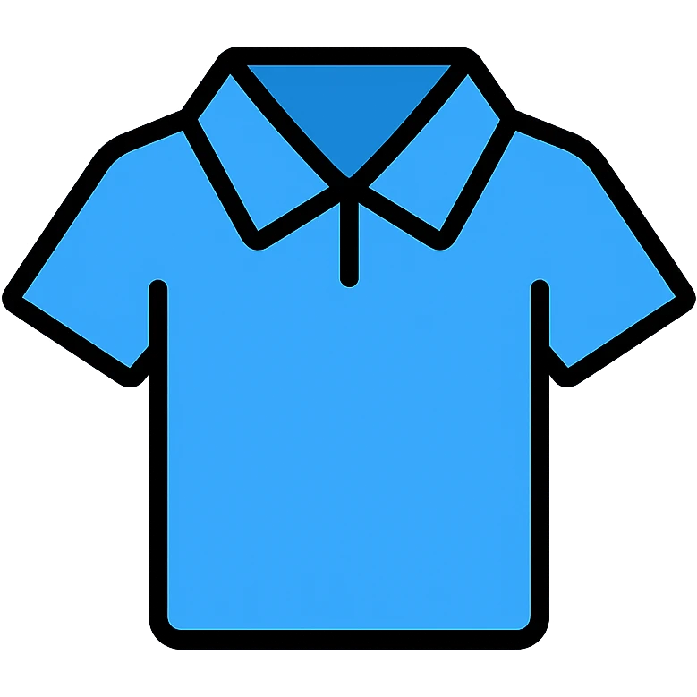 blue shirt icon with color outline emoji