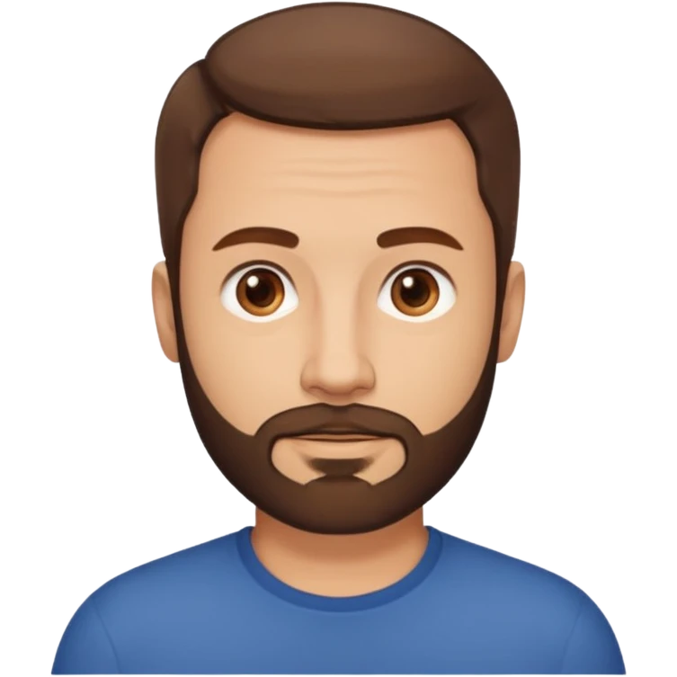 Homme 40 ans cheveux en brosse barbe emoji