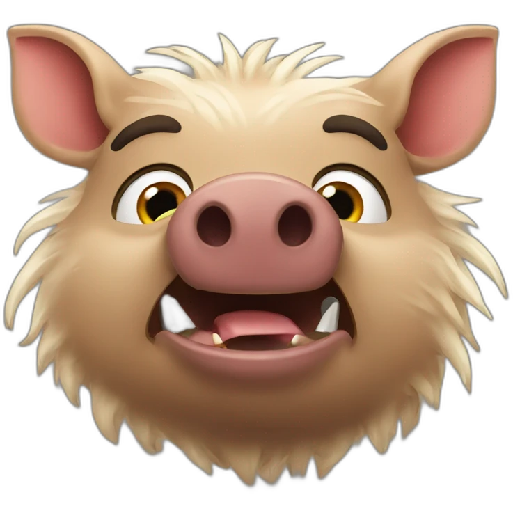 suprised boar emoji