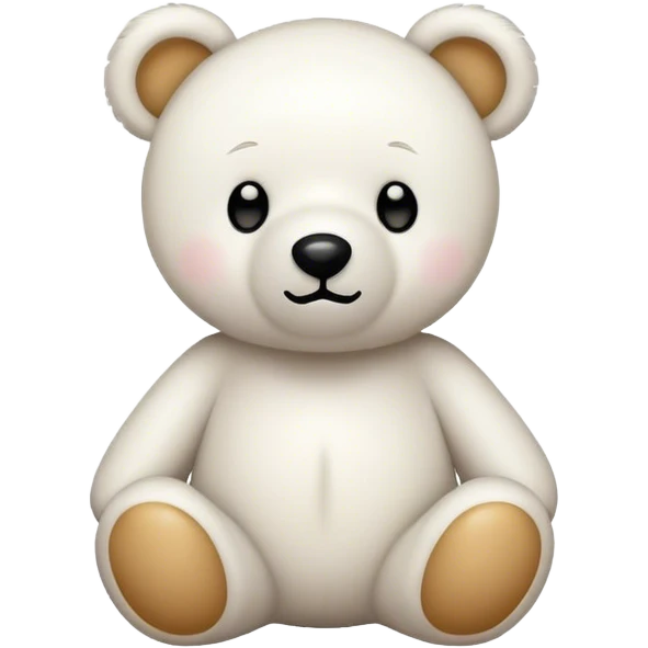 White teddy bear  emoji