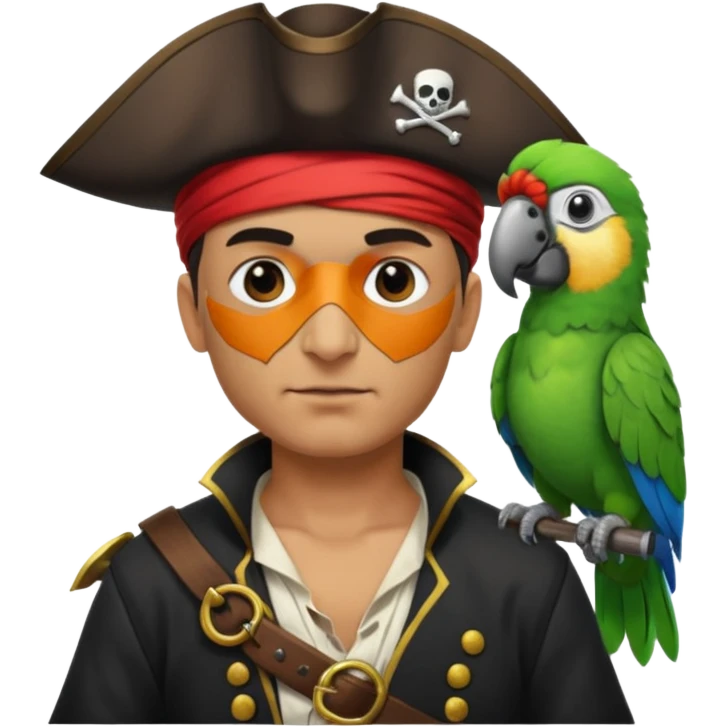 pirate and parrot emoji