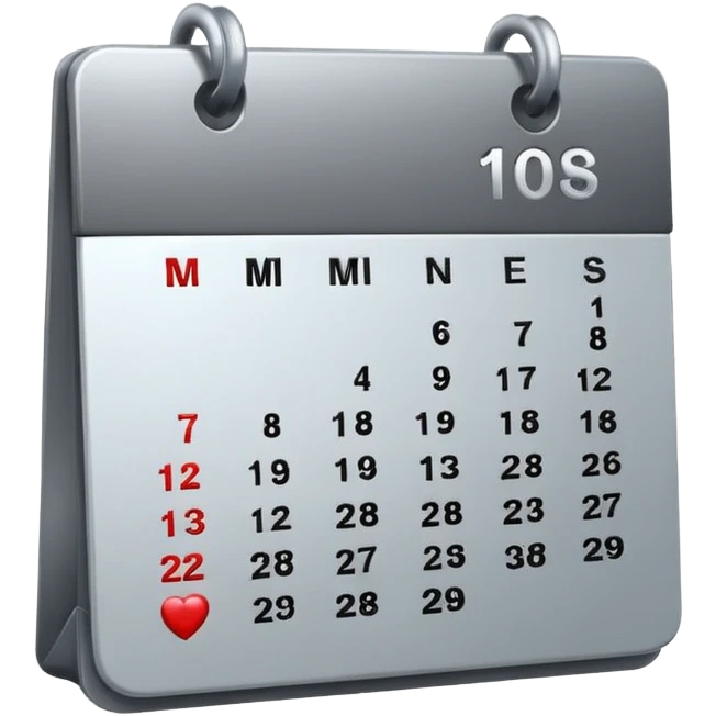 I want to generate a 3d image icon for a calendar emoji