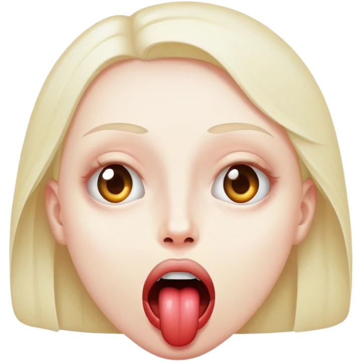 Dead eyes with tongue out emoji