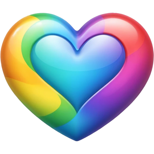 Rainbow heart  emoji