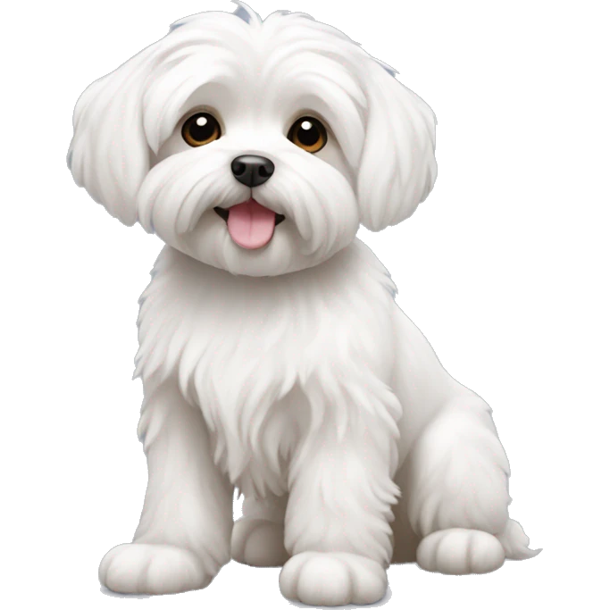 Sweet jung maltese dog emoji