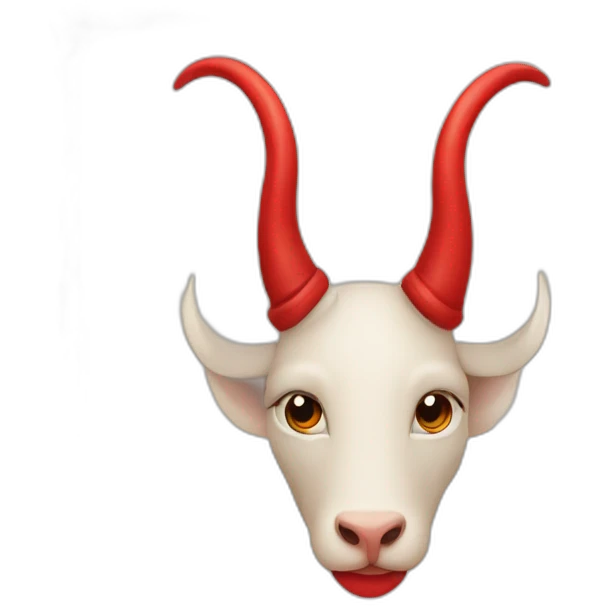 Red heart frame with horns emoji