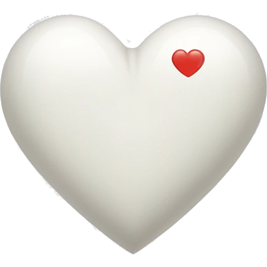 Corazón blanco con una L dentro emoji