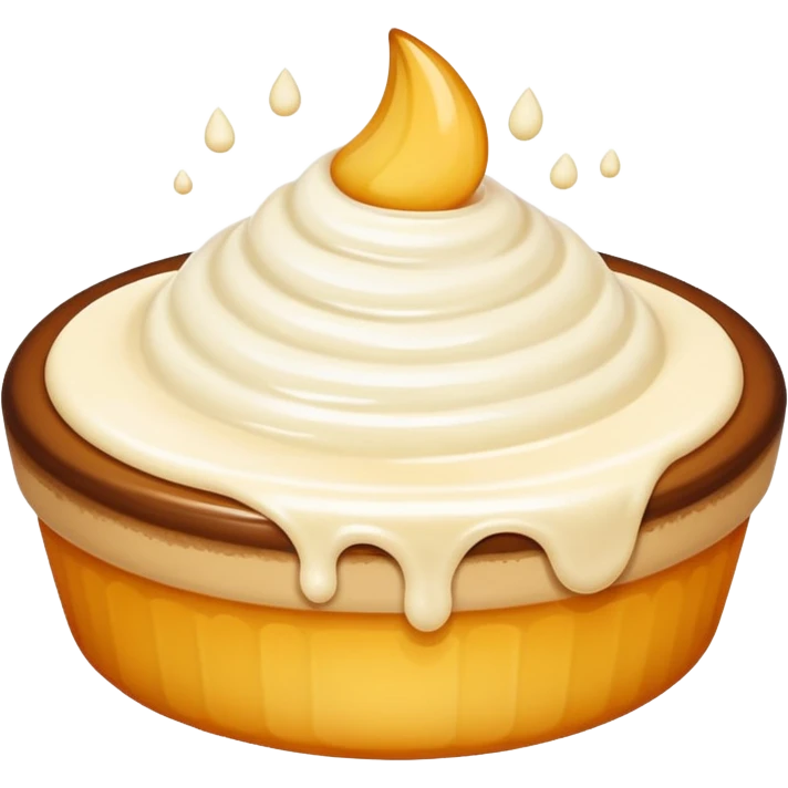 A white cream, soft and thick, glossy and rich, realistic, high detail, simple composition, isolated on white background, centered composition
 emoji