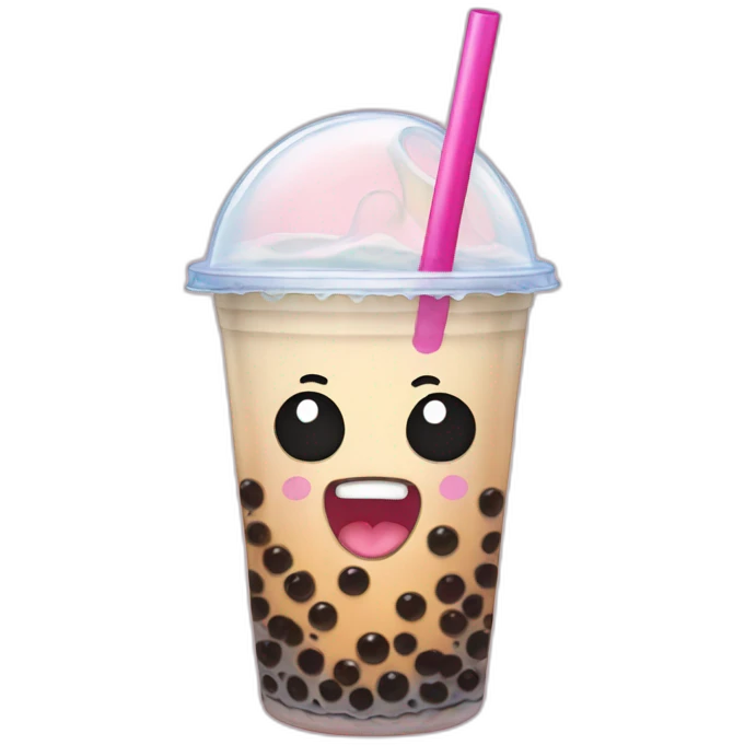 bubble tea joy crying emoji