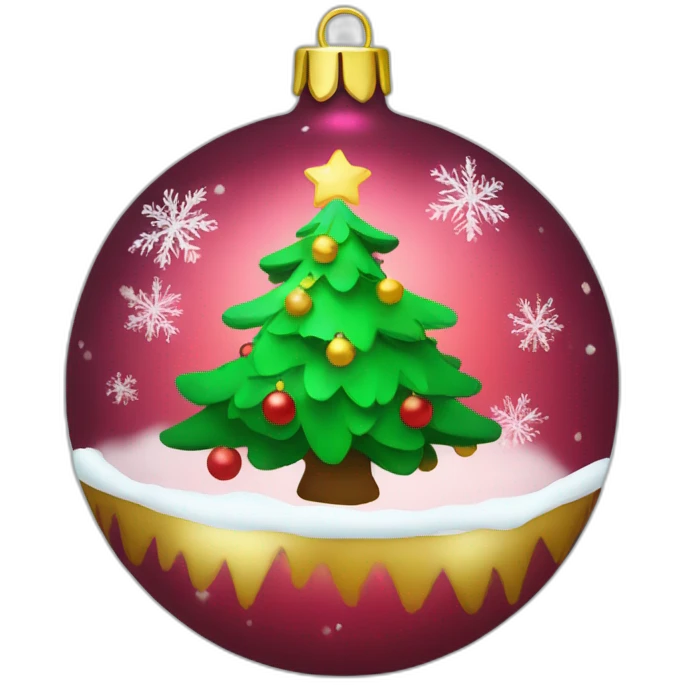 Christmas tree bauble emoji