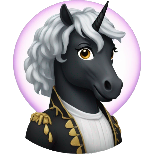 Unicornia negro emoji