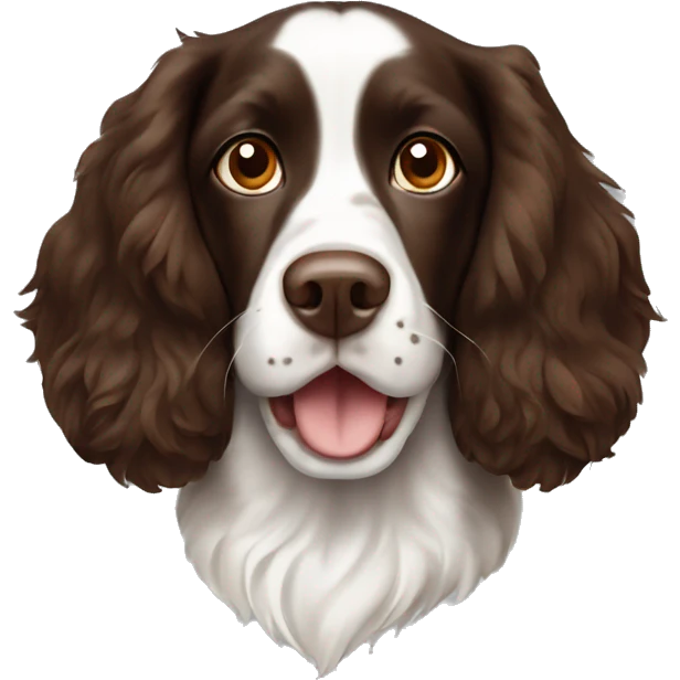 Brown & white springer spaniel emoji